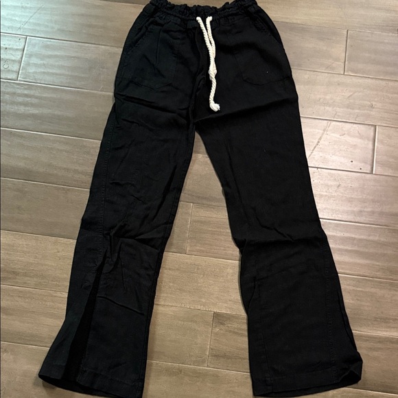 Roxy Flax Linen/ Viscous Blend Drawstring Pants SZ Small - Picture 1 of 6